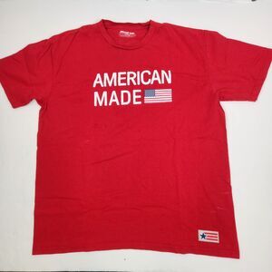 American Giant Flag Collection American Made Crew Neck Spell Out Unisex Tee XXL